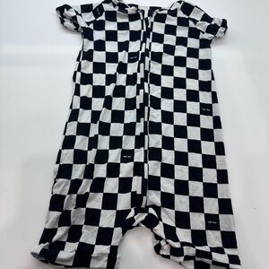 Little Sleepies Black and White Checkered Bodysuit